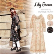 2018年新款！Lily Brown 花朵 刺绣 薄纱连衣裙LWFO181120  三色可选