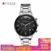 美国 Kenneth Cole 运动风 男不锈钢防水腕表 表径42mm