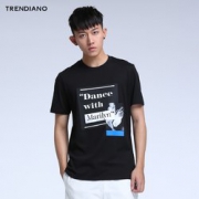 S码！ Trendiano 3HC2021220 男士印花字母T恤 64元包邮