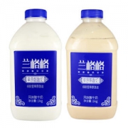 蒙古特产 兰格格 草原酪酸奶*2斤+炭烧熟酸奶 *2斤