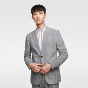 ZARA 男士格子休闲西服外套