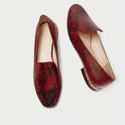 ZARA 女士压纹平底鞋