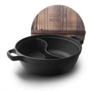 COOKER KING 炊大皇 厚铸铁鸳鸯火锅 30cm *2件 +凑单品