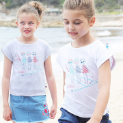 ELLE kids 女童圆领短袖T恤 2色