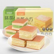 10点：三只松鼠 香蕉/抹茶夹心 小方蛋糕 750g