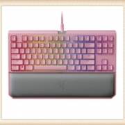 【美亚直邮】Razer 黑寡妇 Chroma V2 Quartz 系列粉色机械键盘
