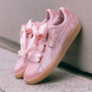 PUMA 彪马 18年春夏 Basket Heart velvet 蝴蝶结丝绒板鞋 €45.6（€57 下单8折）