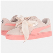 PUMA Kids' 麂皮绒心形宝石运动鞋