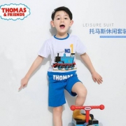 Thomas & Friends 托马斯和朋友 正版授权 男童时尚印花纯棉T恤两件套
