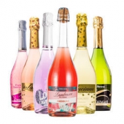 爱之湾 起气泡酒甜型女士葡萄酒 750ml*6支整箱组合 *2件