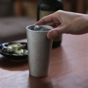 能作 100%纯锡手工酒杯 200ml *2件装