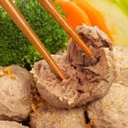 老德头 手打肉丸 1020g（牛肉丸170g*3+牛筋丸170g*3） 赠沙茶酱+辣椒酱