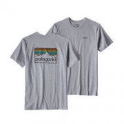 Patagonia 巴塔哥尼亚 Line Logo Badge 男式 高级有机棉T恤 39045
