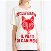 【倪妮同款】Gucci 白色印花T恤