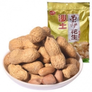 沙土 坚果炒货 休闲零食 吊炉花生蒜香味808g *2件