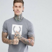 限XS码，Fred Perry 弗莱德·派瑞 PRINTED LAUREL WREATH 男士纯棉T恤 Prime会员免费直邮含税