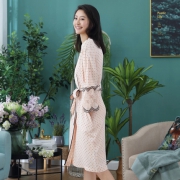 网易严选，设计师款 女式波点蕾丝睡袍*2件 ￥209包邮 两色