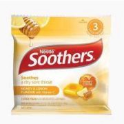 Soothers 舒丝尔 柠檬蜂蜜味润喉糖3条装 100克/包