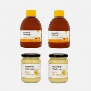 Waitrose 纯清澈蜂蜜 454g*2瓶 + 纯结晶蜂蜜 454g*2瓶