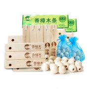 乐嘉康 天然香樟木条20条+木球40颗