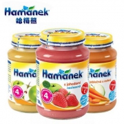 添加了米粉的果泥，欧洲原装进口 Hamanek 哈梅熊 婴幼儿水果泥190g*3瓶组合装