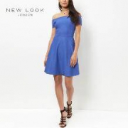 NEW LOOK 3797875 女士一字肩修身连衣裙