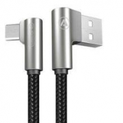 ASZUNE 艾苏恩 micro USB双弯头数据线 1米 送数据线 1.5米