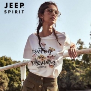 JEEP SPIRIT 2018新款 女士纯棉宽松圆领印花T恤