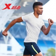 18新款，XTEP 特步 男士跑步T恤短裤运动套装