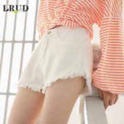 16日0点：LRUD 高腰毛边白色短裤 LRUD1501913