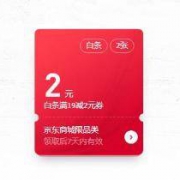 优惠券：京东金融 话费/流量充值 满19-2元白条券*2张