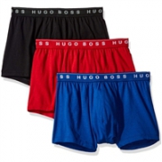 下单额外7折：HUGO BOSS 男士纯棉平角内裤3条装