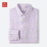 4日0点 : UNIQLO 优衣库 406601 男士亚麻格纹衬衫