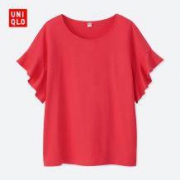 0点开始：UNIQLO 优衣库 407861 女士荷叶袖T恤