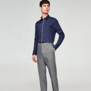 ZARA 07545322401 男士带饰长袖衬衫