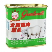 长城牌 小白猪 火腿猪肉罐头 340g *3件