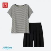 历史低价：UNIQLO 优衣库 408034 女士AIRism起居套装