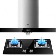 Midea 美的 大吸力高温洗 欧式油烟机灶具套装 天然气 CXW-200-DT518R