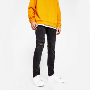 Bershka  男士水洗破洞牛仔裤