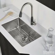Kraus 克劳思 CKHU100-28 台下式不锈钢拉丝单盆厨房水槽 赠滤水网片+毛巾