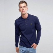 限尺码，Lyle & Scott 苏格兰金鹰 男士纯棉长袖POLO衫 直邮含税