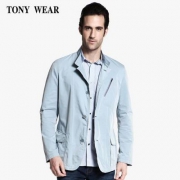 TONY WEAR 汤尼威尔 男士商务立领休闲长袖西服 3色