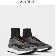 ZARA 男鞋 灰色运动休闲短靴 12101302004