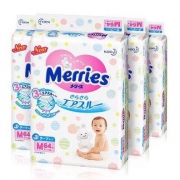 Merries 妙而舒 婴儿纸尿裤 M64片*4