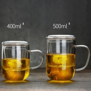 品茶忆友 便携加厚带盖玲珑杯400ml 送杯垫杯刷