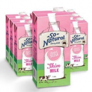 So Natural 澳伯顿 脱脂纯牛奶 1L*12盒