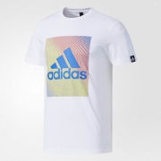 adidas阿迪达斯 运动型格男子短袖T恤