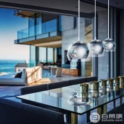 Panasonic 松下 HHLB30906/HHLB30907 东进三头长条银色餐厅吊灯（无光源）