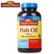 调节三高、降血脂降血压保护：Nature Made fish oil 深海鱼油软胶囊220粒
