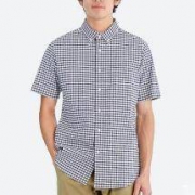历史低价：UNIQLO 优衣库 406607 男士泡泡纱格子衬衫